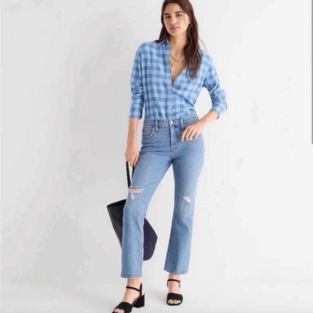JCrew 9” demi boot cropped jeans